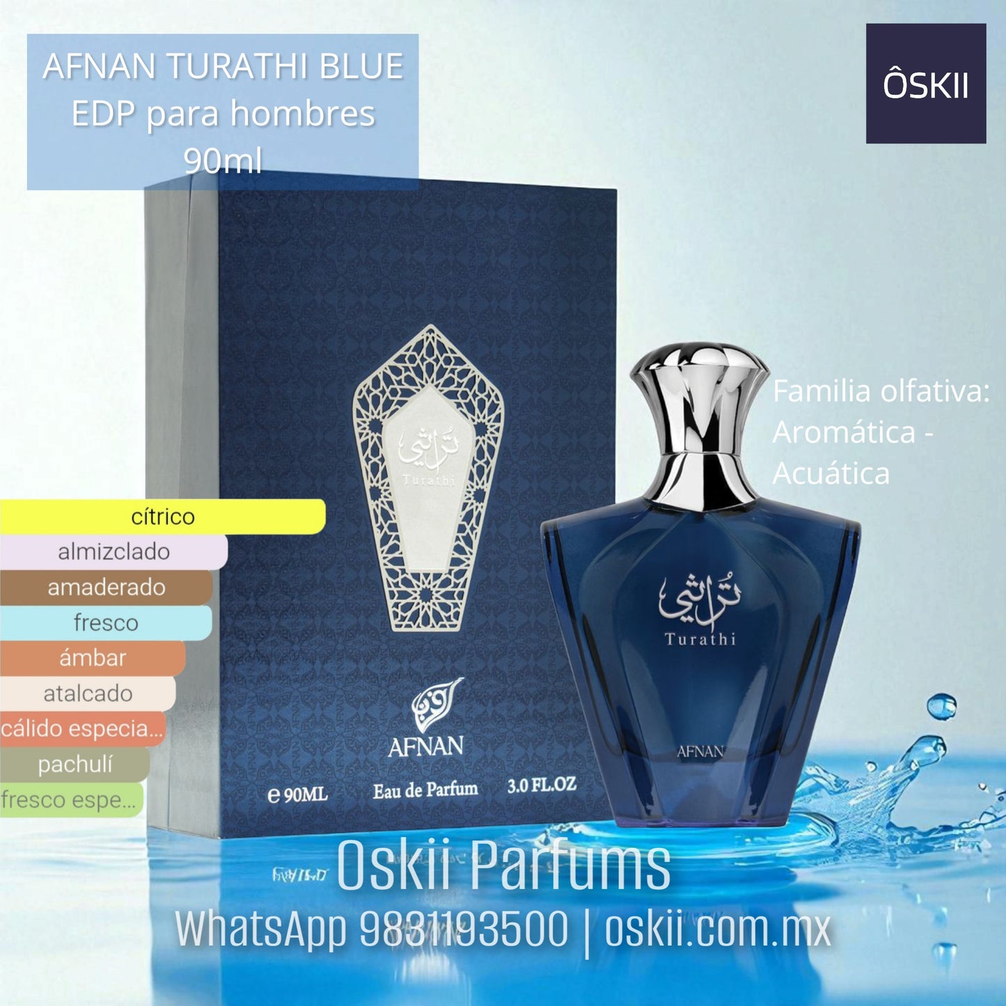 Afnan Turathi Blue EDP para hombres