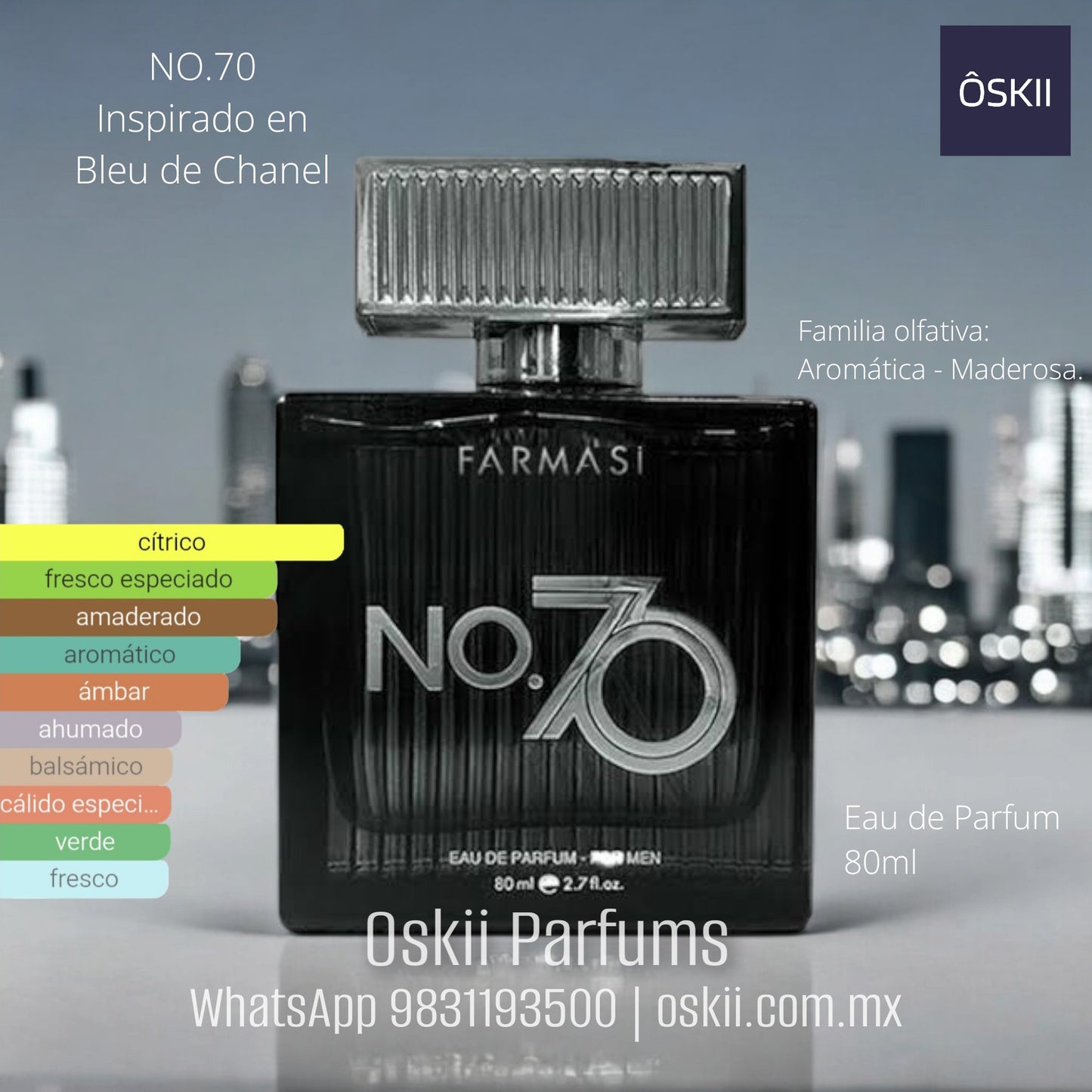 No. 70 EDP para hombres