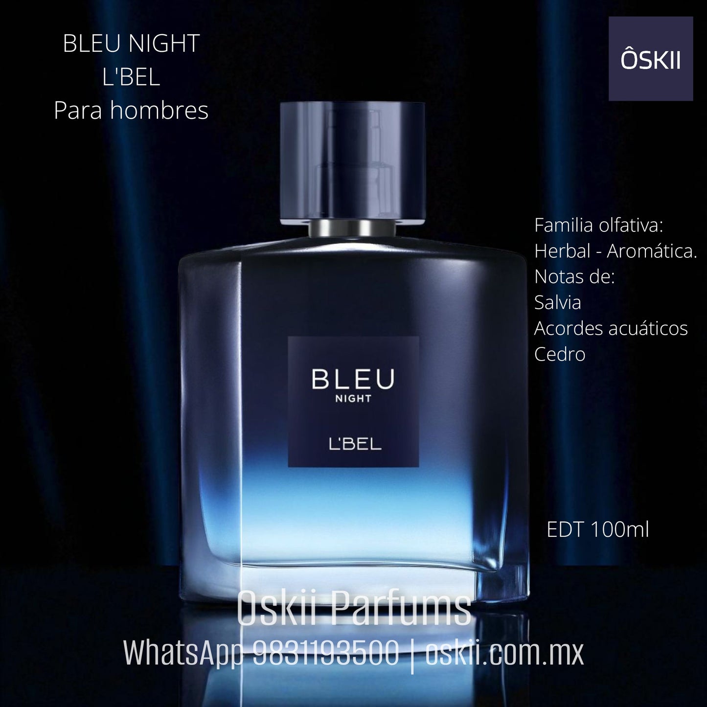 L'Bel Bleu Night para hombres